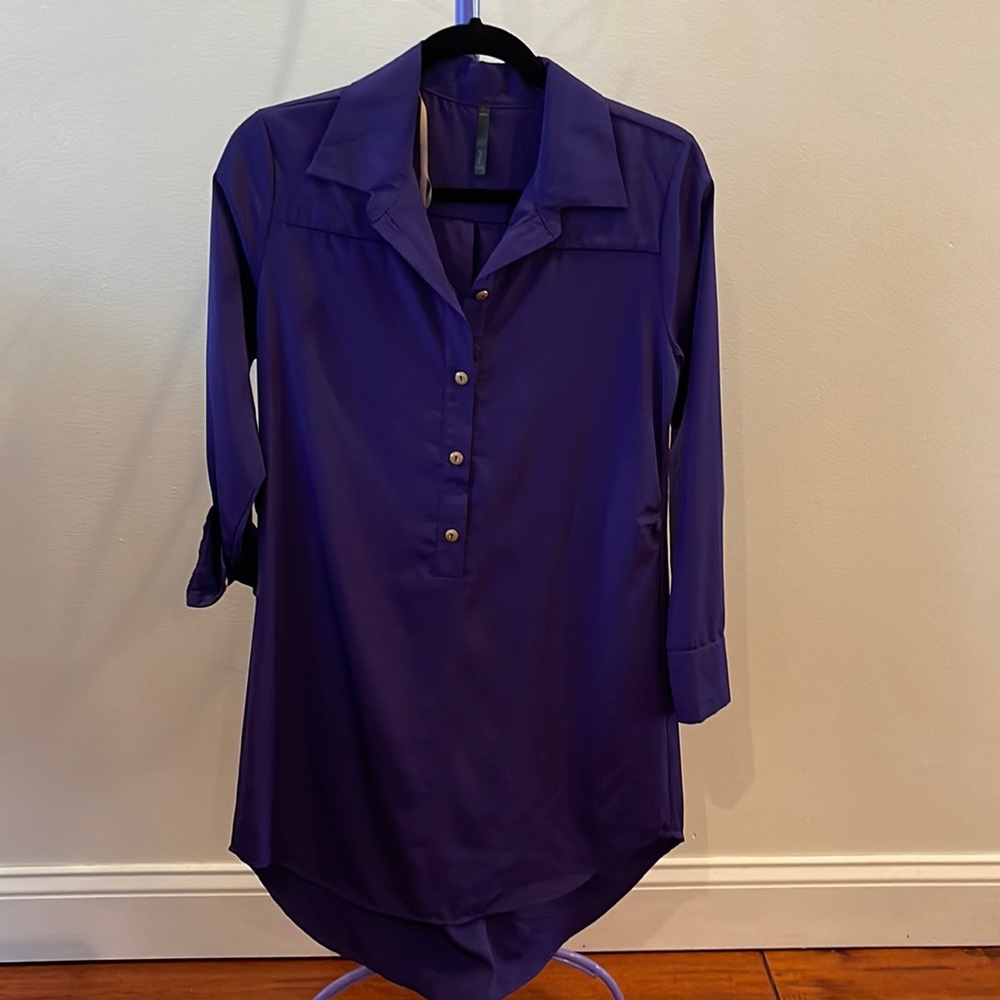 Shirt dress purple